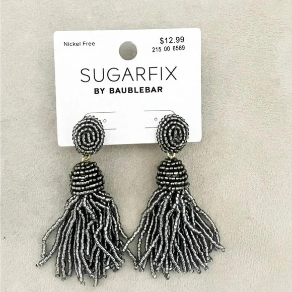 NWT Sugarfix by Baublebar Silver Beaded Drop Earrings 19 - Picture 1 of 2